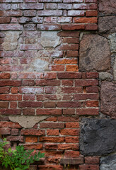 Weathered old brick texture