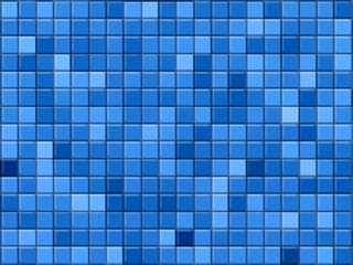 Fototapeta premium Abstract blue squares pixels