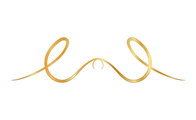 isolated gold ornament in ribbon shaped design of Decorative element theme Vector illustration