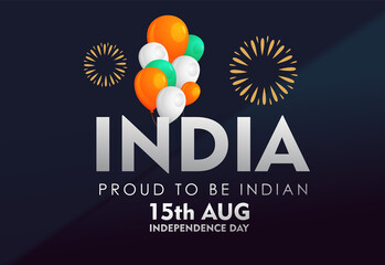 Creative abstract or poster with Indian Flag for vector illustration of 15th August india Happy Independence Day.