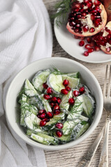 Cucumber and Pomegranate Salad