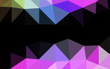 Light Multicolor, Rainbow vector blurry triangle pattern.
