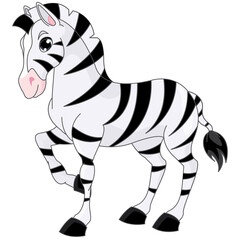 Obraz na płótnie Canvas Cute adorable Zebra