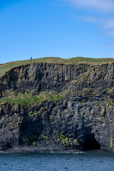 Rocky Shore photographed in Scotland, in Europe. Picture made in 2019