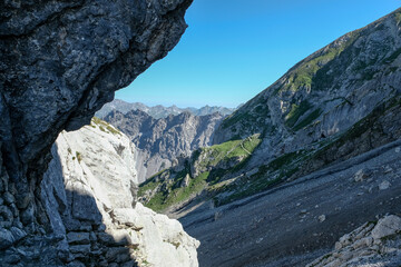 Famous Mountain, Rote Wand, in the austrian Alps, Vorarlberg, Austria, Europe