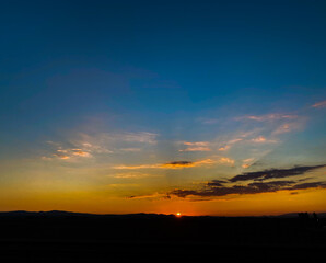 sunset in the sky