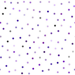 Dark Purple vector seamless template with circles.