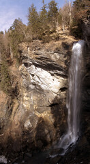 Berschnerfall; 18m waterfall in the Swiss Alps near Walenstadt