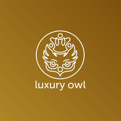 Business corporate luxury owl logo design vector. Wise logo vector template.