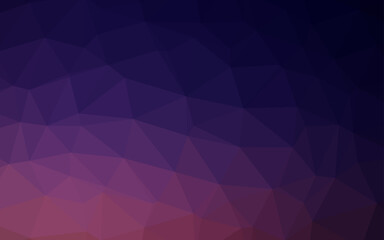 Obraz premium Dark Purple vector triangle mosaic template.