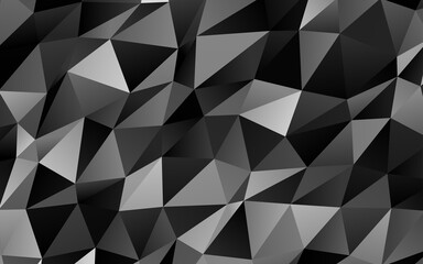 Dark Silver, Gray vector polygon abstract backdrop.