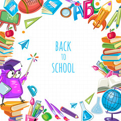 Back to school template for poster