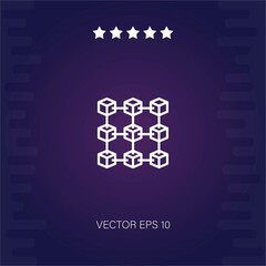 blockchain vector icon modern illustration