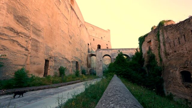 Naples, Italy, the south wing of Saint Elmo fortrees