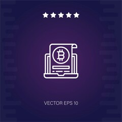 bitcoin vector icon modern illustration