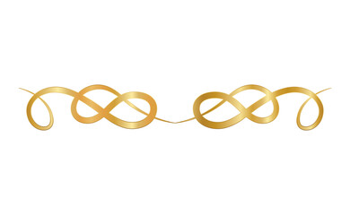 Naklejka premium gold ornament in ribbon shaped design of Decorative element theme Vector illustration