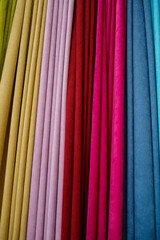 Window curtain, large selection of curtain fabrics, textile store