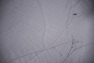 French alps mountain Chamonix-Mont-Blanc view from Aiguille du Midi