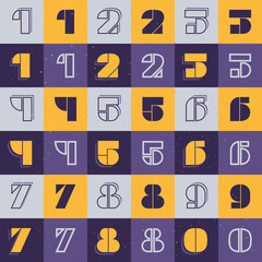 Stencil numbers set.