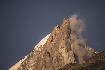 French alps mountain view Chamonix Mont Blanc