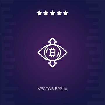 bitcoin obsession vector icon modern illustration