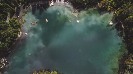 French alps lakes view