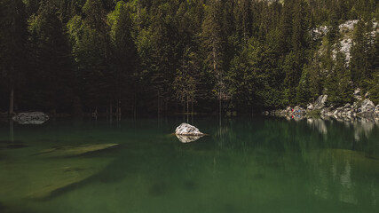 French alps lakes view