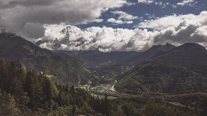 French alps mountain view