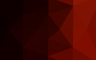 Dark Red vector low poly cover.