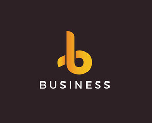 minimal b letter logo template - vector illustration