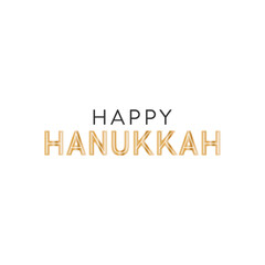 Happy Hanukkah, Judaic Religion, Jewish Holiday, Holiday Text Vector