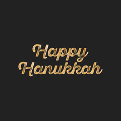 Obraz premium Happy Hanukkah, Judaic Religion, Jewish Holiday, Holiday Text Vector