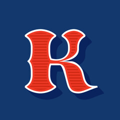 Classic style K letter Sport logo.