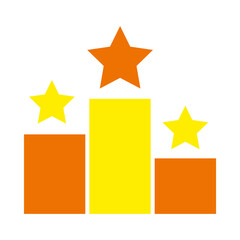 stars ranking icon, flat style