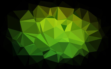 Light Green vector shining triangular template.