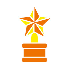 star award trophy icon, flat style