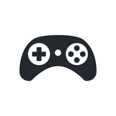Gamepad icon. Game controller symbol. Play video games concept. Black color. Vector icon isolated on white background © Jane Kelly