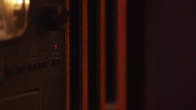 Close up of vintage speaker and amp with dial