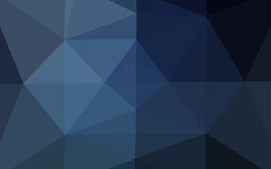 Dark BLUE vector polygon abstract backdrop.