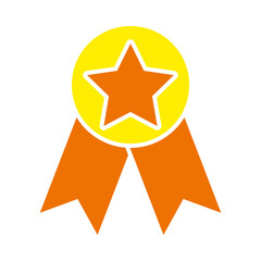 star medal icon, flat style
