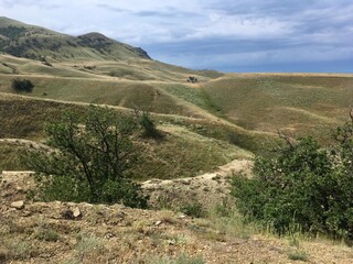 mountain landscape with blue sky
