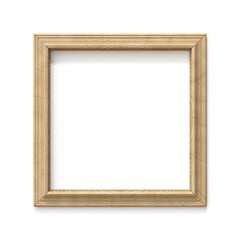 Wooden square shaped picture frame 3D
