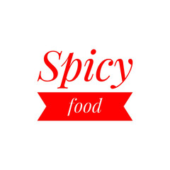 Spicy food sign design vector