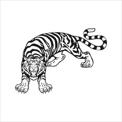 Tiger logo emblem template mascot symbol for business or shirt design. Vector Vintage Design Element, Tiger Face logo emblema modello mascotte simbolo per business o camicia design. 