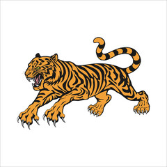 Tiger logo emblem template mascot symbol for business or shirt design. Vector Vintage Design Element, Tiger Face logo emblema modello mascotte simbolo per business o camicia design. 