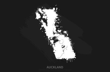 Vector Map of Watercolor Concepts in auckland, new zealand.