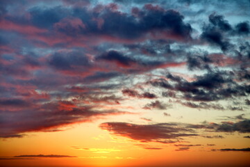 sunset in the sky