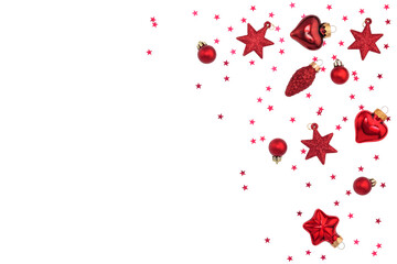 Christmas ornament on white.