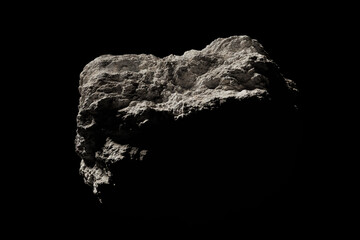 asteroid isolated on black background 
