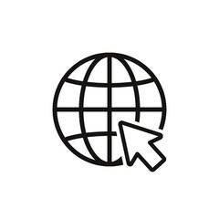 Simple globe related outline icon. Element for mobile concept and web apps. Thin line vector icon for website design and development, app development. Premium pack.